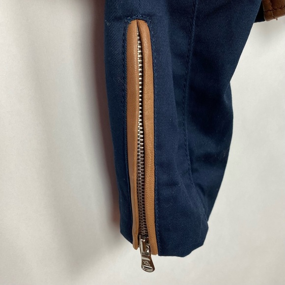 Lauren Ralph Lauren Leather Cotton Moto Jacket Size Medium - Picture 7 of 11